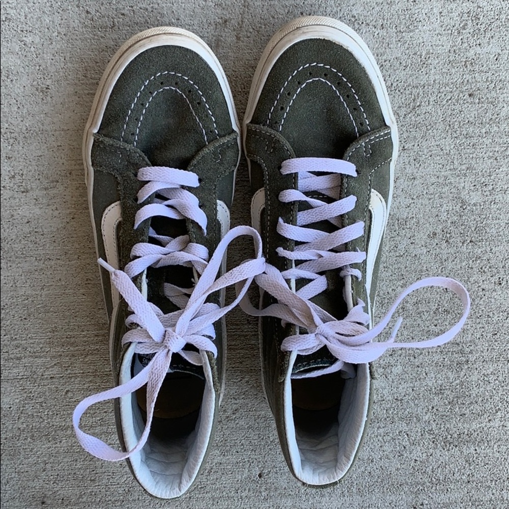 Women’s Olive Green Vans Sk8-Hi’s